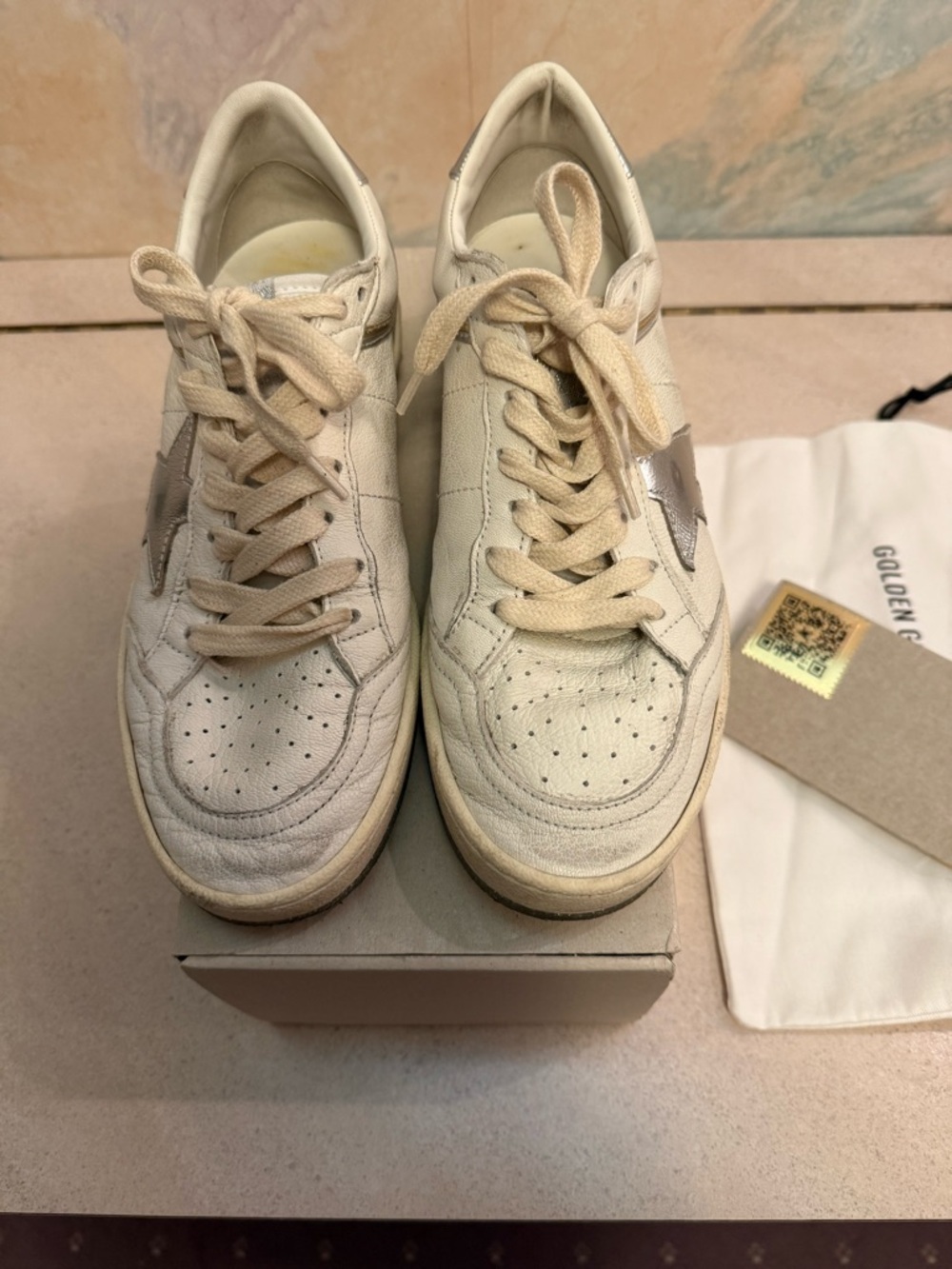 Golden Goose ball star Sneakers with Silver Star 38 - Picture 5 of 14